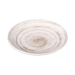 D71R-TD - Melamine Round Plate - Taupe Design