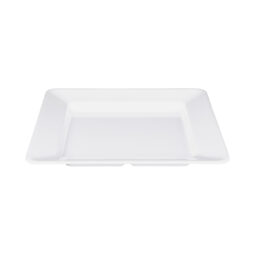 B12-W - Melamine Square Plate - White