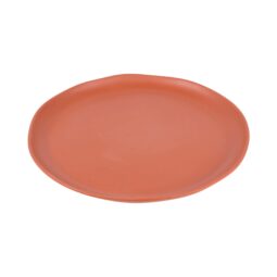 B183140-STCS - Melamine Round Plate - Sunburn Terra Cotta w/ Speckle