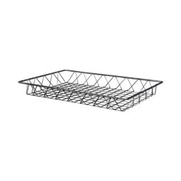 W1218-GG - Metal Rectangular Wire Basket - Gunmetal Grey