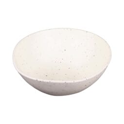 B275076-ESS - Melamine Round Bowl - Eggshell w/ Speckle
