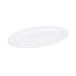 D812OV-W - Melamine Oval Rim Platter - White