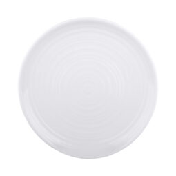 DS9-W - Melamine Round Swirl Plate - White
