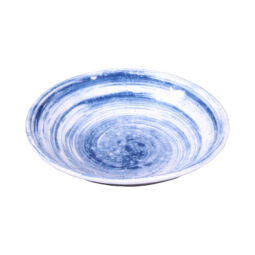 D92R-ND - Melamine Round Bowl - Navy Design