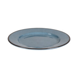 D850M-CB - Melamine Round Crackle Plate - Cameo Blue