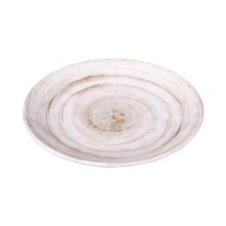 D110R-TD - Melamine Round Plate - Taupe Design