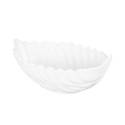 M113L-NW - Melamine Large Leaf Bowl - White