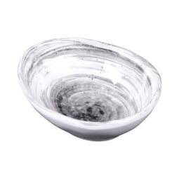 D431OV-BD - Melamine Oval Bowl - Black Design