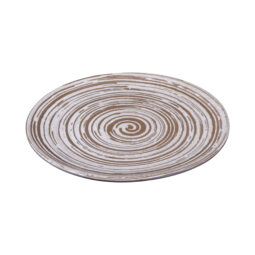 B399088-SDW - Melamine Round Plate - Stardust Blue