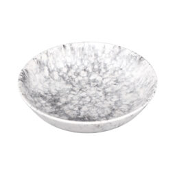 B387722-BBM - Melamine Round Bowl - Black Marble