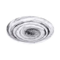 D8125R-BD - Melamine Round Plate - Black Design