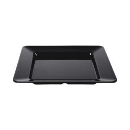 B12-B - Melamine Square Plate - Black