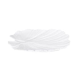 M14PL-NW - Melamine Large Palm Leaf Platter - White