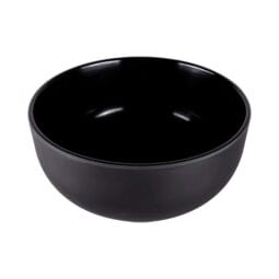 M925R5-B - Melamine Round Bowl w/ Matte Finish Outside - Black