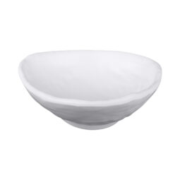 JWT65-W - Melamine Irregular Edge Round Bowl - White