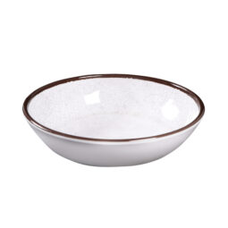 DB8225M-W - Melamine Round Crackle Bowl - White