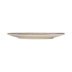 D8512OVM-V - Melamine Oval Crackle Plate - Vanilla