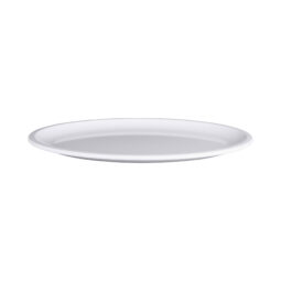 M1813118OV-W - Melamine Oval Coupe Platter - White