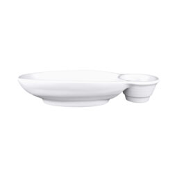 JWC1408-W - Melamine Two Compartment Tray - White