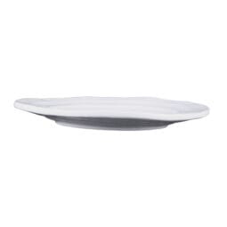D750-W - Melamine Irregular Round Plate - White