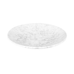 B379825-GYM - Melamine Round Plate - Gray Marble