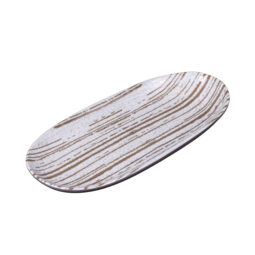 B396110-SDW - Melamine Oval Plate - Stardust White