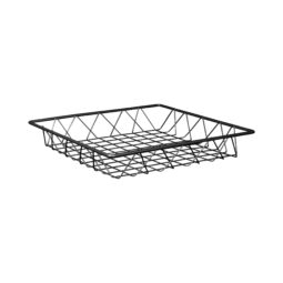 W1212-GG - Metal Square Wire Basket - Gunmetal Grey