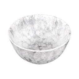 B385522-BBM - Melamine Round Bowl - Black Marble