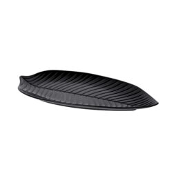 M179PL-B - Melamine Large Leaf Platter - Black