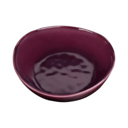 DGB83R-PG - Melamine Irregular Round Bowl - Purple Glaze