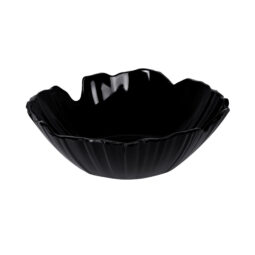 M124PL-B - Melamine Palm Leaf Bowl - Black