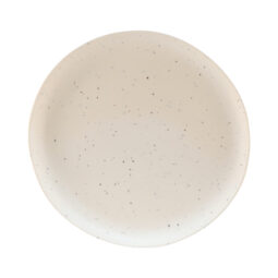 B182106-ESS - Melamine Round Plate - Eggshell w/ Speckle