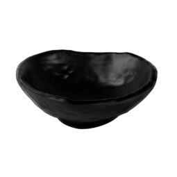 JWT65-B - Melamine Irregular Edge Round Bowl - Black