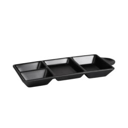 JWT4C-B - Melamine Four Compartment Tray - Black