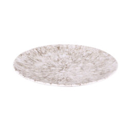 B380130-BRM - Melamine Round Plate - Brown Marble