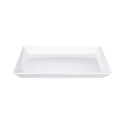 M1512B-W - Melamine Rectangular Serving Platter w/ Bump - White