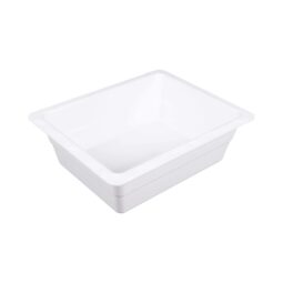 CM12104-NW - Melamine Half Size Deep Pan - White