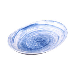 D1181OV-ND - Melamine Deep Oval Plate - Navy Design