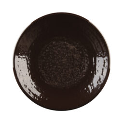 D638RR-AUB - Melamine Round Pebble Plate - Aubergine
