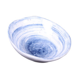 D641OV-ND - Melamine Oval Bowl - Navy Design