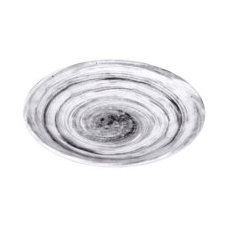 D9138R-BD - Melamine Round Plate - Black Design
