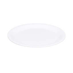 B714PL-W - Melamine Round Plate - White
