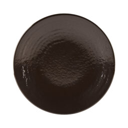 D10RR-AUB - Melamine Round Pebble Plate - Aubergine