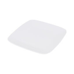 D9SQR-W - Melamine Rounded Edge Square Plate - White