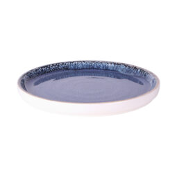 B190080-IB - Melamine Round Plate - Indigo Blue
