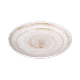 D1115R-TD - Melamine Round Plate - Taupe Design
