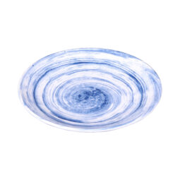 D9138R-ND - Melamine Round Plate - Navy Design