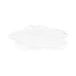 M121FP-NW - Melamine Round Flower Plate - White