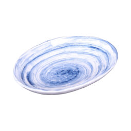 D861OV-ND - Melamine Deep Oval Plate - Navy Design