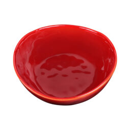 DGB62R-RG - Melamine Irregular Round Bowl - Red Glaze